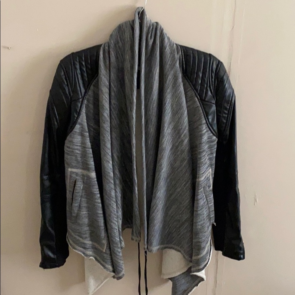 Faux Leather Jacket / Cardigan